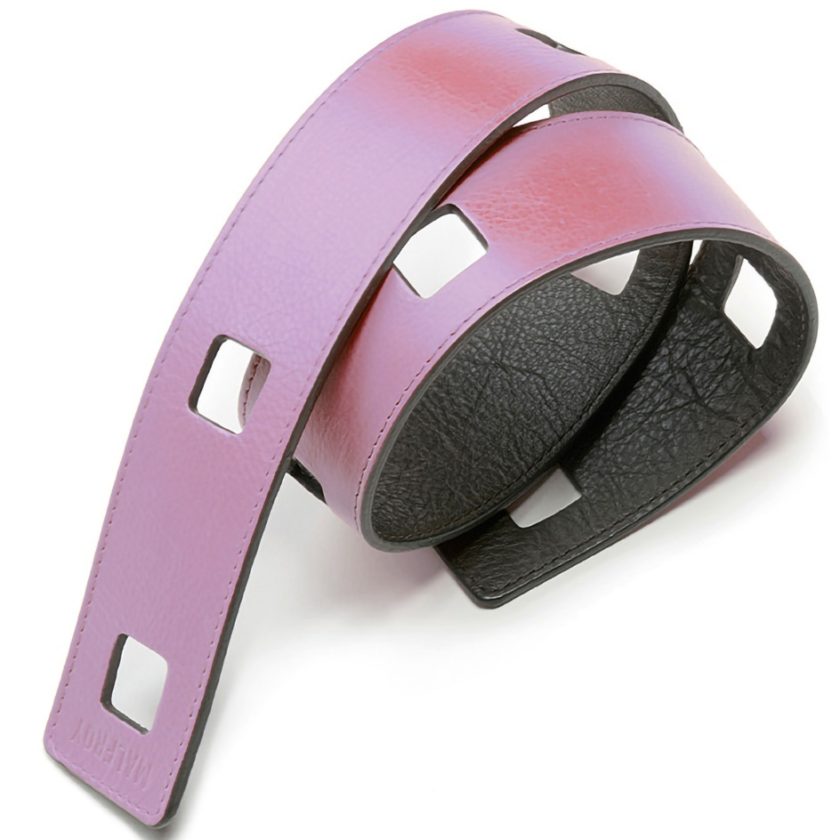 Ceinture femme en cuir pour Foulards col 5 mauve