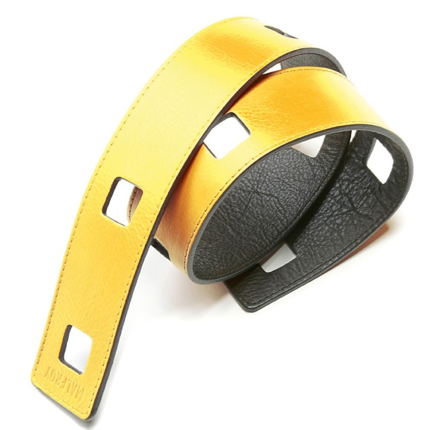 Ceinture femme en cuir pour Foulards col 6 jaune