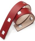 Ceinture femme en cuir pour Foulards col 2 rouge