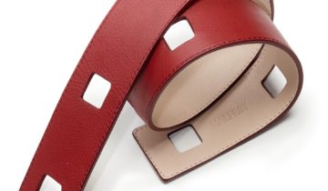 Ceinture femme en cuir  pour Foulards – Rouge Écru