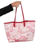 Sac Cabas MALFROY Toile de Jouy - Rouge