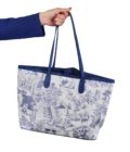 Sac Cabas MALFROY Toile de Jouy - Bleu