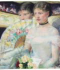 Carré de soie, twill de soie imprimé Mary Cassatt The Loge