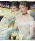 Carré de soie, twill de soie imprimé Mary Cassatt The Loge