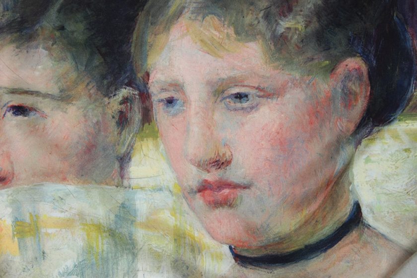 Carré de soie, twill de soie imprimé Mary Cassatt The Loge