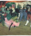 Carré de soie, twill de soie imprimé Toulouse Lautrec Le Boléro col 1-3