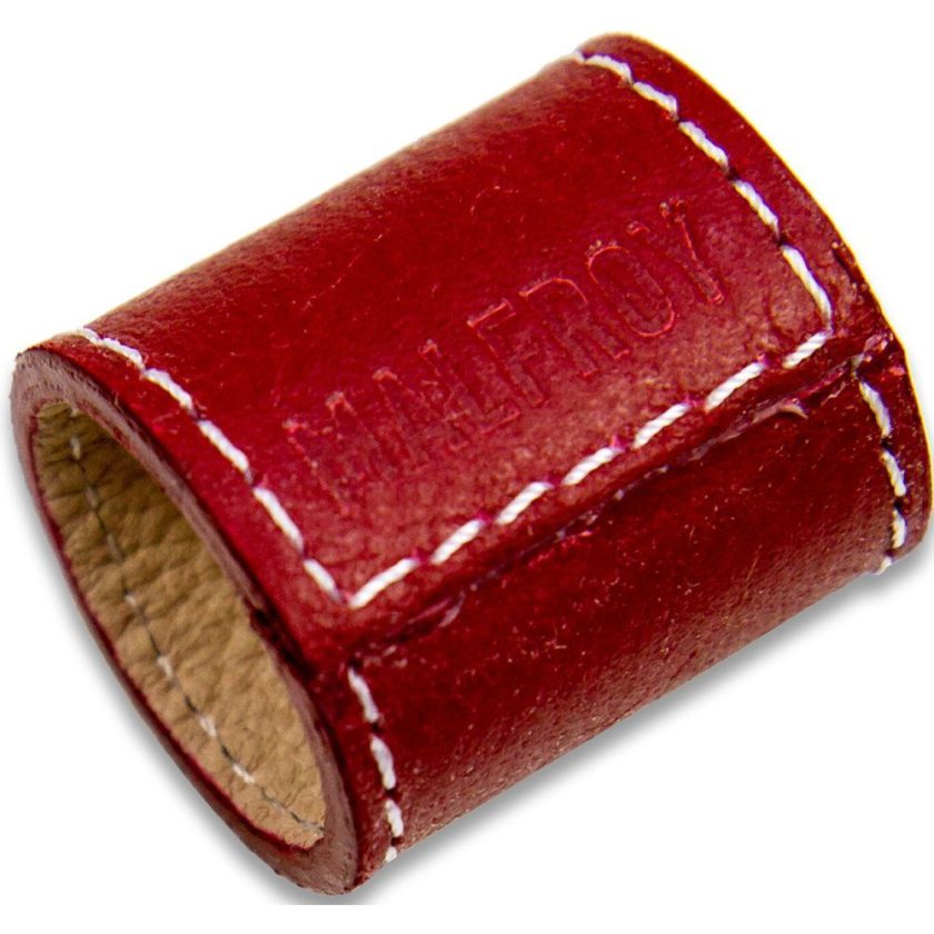 Bague en Cuir pour Foulards col 2 Rouge