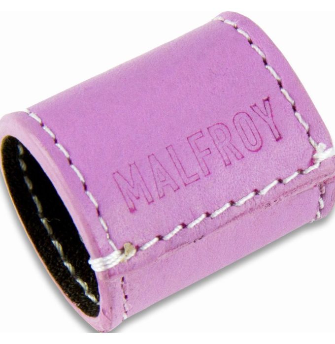 Bague en Cuir pour Foulards col 5 Mauve