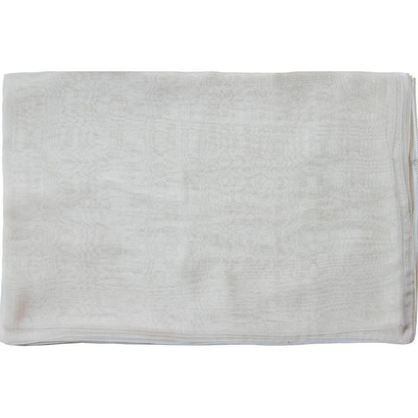 Echarpe en soie 67×180, mousseline de soie unie col 66 ciment