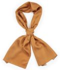 Echarpe en soie, twill de soie imprimé mini Pois col 10 caramel