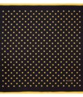 Carré de soie 49, twill de soie imprimé Pois col 10 Noir