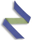 30554.02.1 Bandeau de soie 6x86, twill de soie imprimé Ethnique Mini Pois - Bleu 2