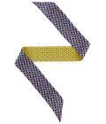 Bandeau de soie 6x86, twill de soie imprimé Rosaces Monogramme - Violet