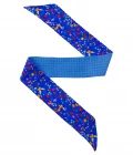 30931 Bandeau de soie 6x86, twill de soie imprimé Viva Mini Pois COL 2 BLEU