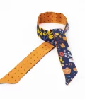 Lien en soie imprimé Fleurettes Mini Pois - Violet