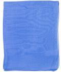 Echarpe en soie 43x160, mousseline de soie unie - Bleu