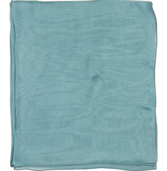 Echarpe en soie 43x160, mousseline de soie unie - Vert