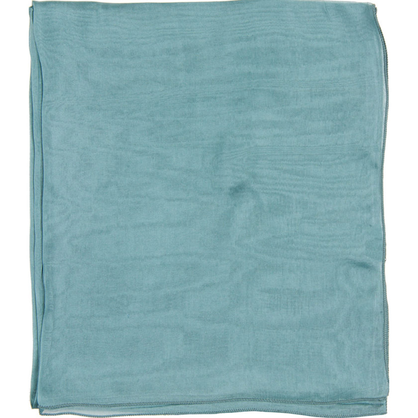 Echarpe en soie 43x160, mousseline de soie unie - Vert